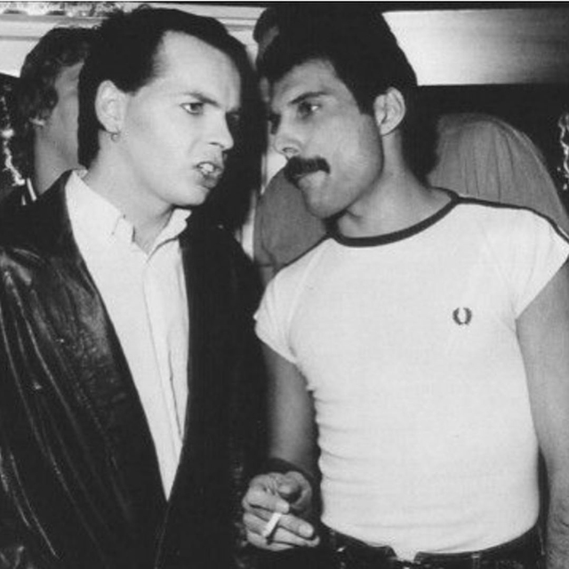 Gary Numan and Freddie Mercury