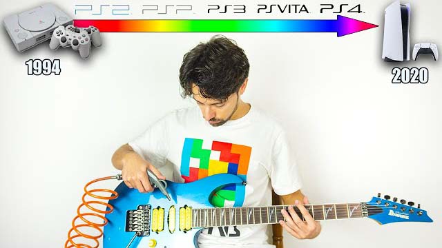 Davidlap - Evolution of PlayStation startup sounds on guitar (1994 - 2020)