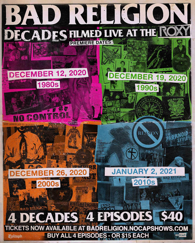 Bad Religion “Decades” Streaming Episodes