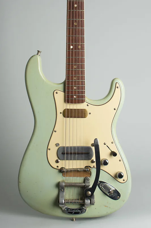 Fender Stratocaster owned and played by Ry Cooder Solid Body Electric Guitar, c. 1967, ser. #144953, road case.