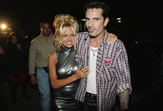 Pamela Anderson and Tommy Lee, photo via Getty