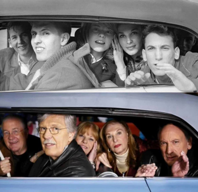 Teens were going to a Beatles concert, and got their picture taken by Ringo in the car next to them