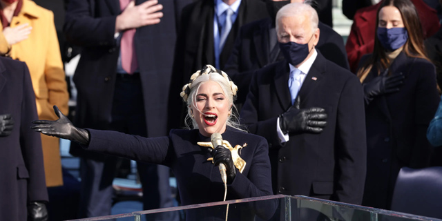 Lady Gaga and President Joseph R. Biden Jr., January 2021 (Alex Wong/Getty Images)