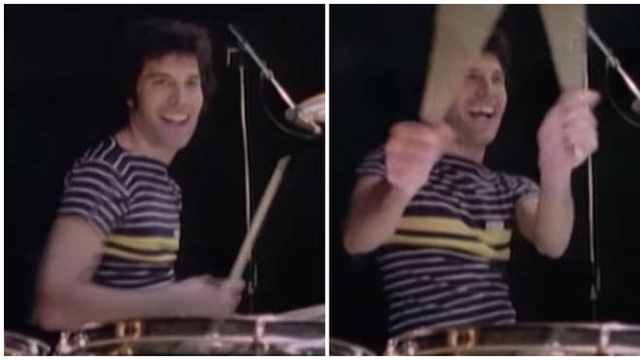 Freddie Mercury on drums