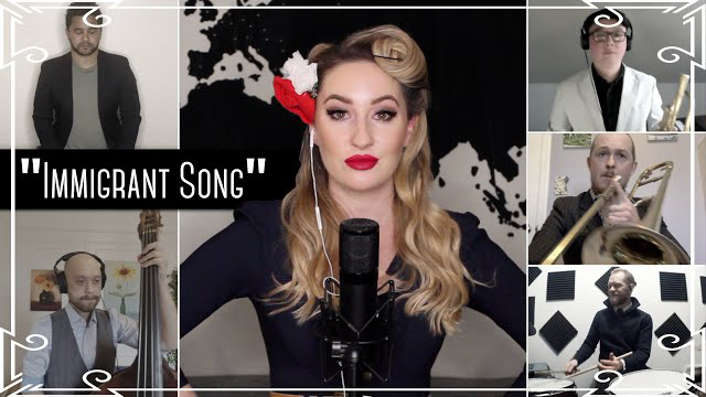 “Immigrant Song” (Led Zeppelin) 1940s Swing Cover by Robyn Adele Anderson