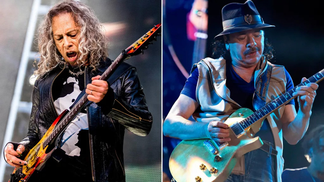 Kirk Hammett, Carlos Santana　(Image credit: Gonzales Photo/Lasse Lagoni/PYMCA-Avalon/Universal Images Group / ALFREDO ESTRELLA/AFP/Getty Images)