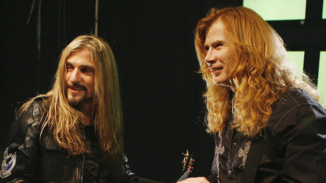 James LoMenzo and Dave Mustaine (photo by Kevin Winter/Getty Images)