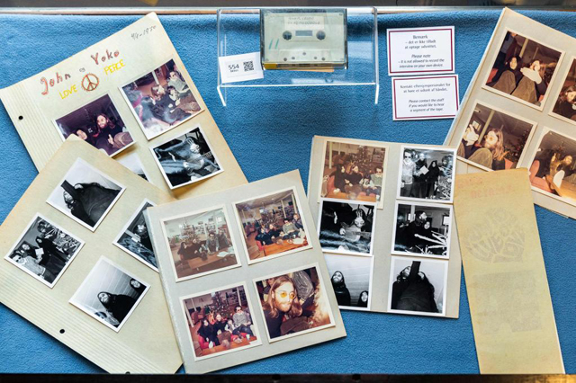 The cassette is being auctioned alongside Polaroid photos. Photograph: Ida Marie Odgaard/Ritzau Scanpix/AFP/Getty Images