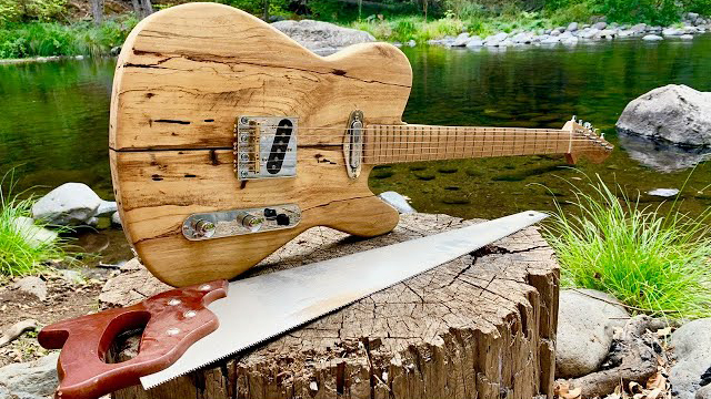 Building Guitar in The Forest - Burls Art