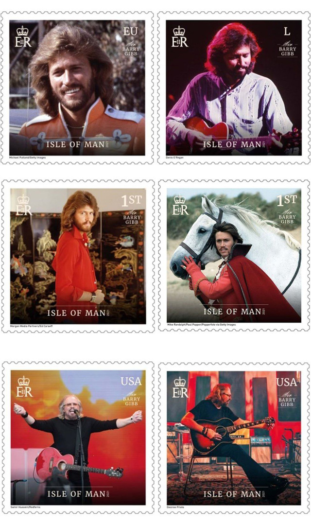 Barry Gibb stamps