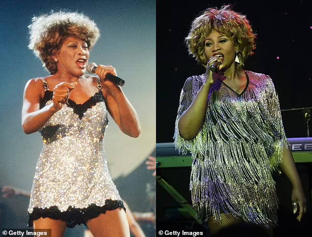Tina Turner (left) and tribute act Coco Fletcher (right)