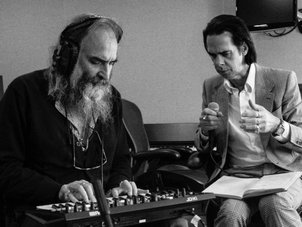 Warren Ellis and Nick Cave, photo by Joel Ryan