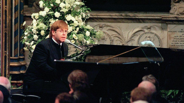 Sir Elton performed at Princess Diana's funeral in 1997