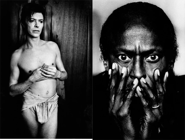 David Bowie, Chicago 1980、Miles Davis, Montreal 1985 (c)Anton Corbijn