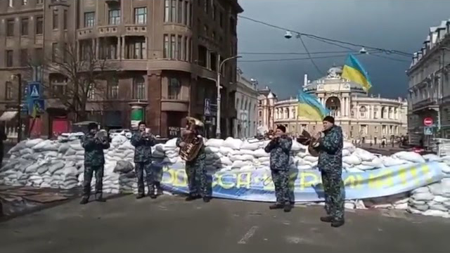 Ukraine Military Band Plays ' Don't Worry Be Happy ' In Anticipation Of Russia Offensive In Odessa