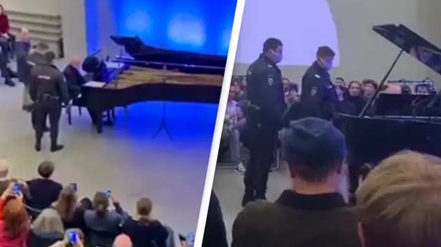 Pianist Defiantly Plays Ukrainian Music At Moscow Concert Before Police Storm The Stage (Telegram)