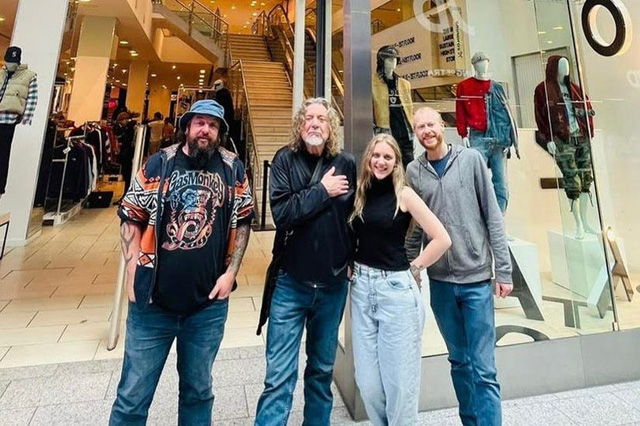 Robert Plant pictured in Hull's new The Vintage Store (Image: Instagram @vintagestore.hull)