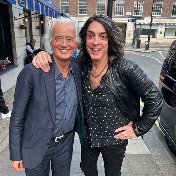 Jimmy Page & Paul Stanley - Photo by Ross Halfin