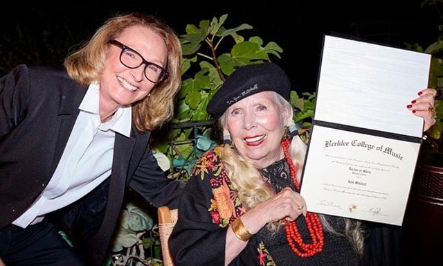 Joni Mitchell Receives Honorary Doctorate From Berklee College of Music