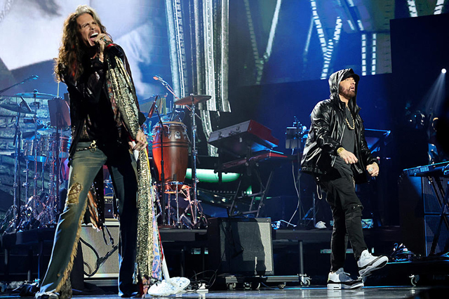 Steven Tyler and Eminem - Theo Wargo, Getty Images