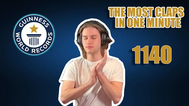 Most claps in one minute - 1140 | Guinness World Records