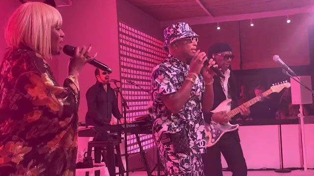 Nile Rodgers & Pharrell Williams “Get Lucky” at Chanel Fashion Show Miami on November 4, 2022