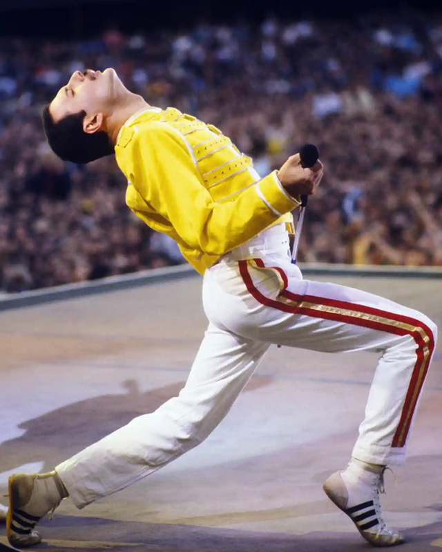 Freddie Mercury at Maine Road, Manchester, in 1986. Photograph: Denis O’Regan/courtesy of west-contemporary-editions.com