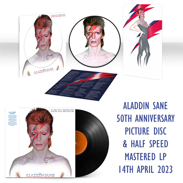 David Bowie / Aladdin Sane - 50th ANNIVERSARY PICTURE DISC & HALF SPEED MASTERED LPs