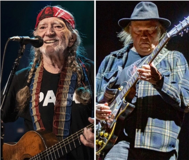 Willie Nelson (photo by via ACL/PBS), Neil Young (photo by Debi Del Grande)