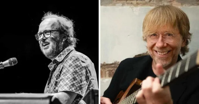 Page McConnell + Trey Anastasio - Photos by Ian Rawn (l) and Rene Huemer (r)