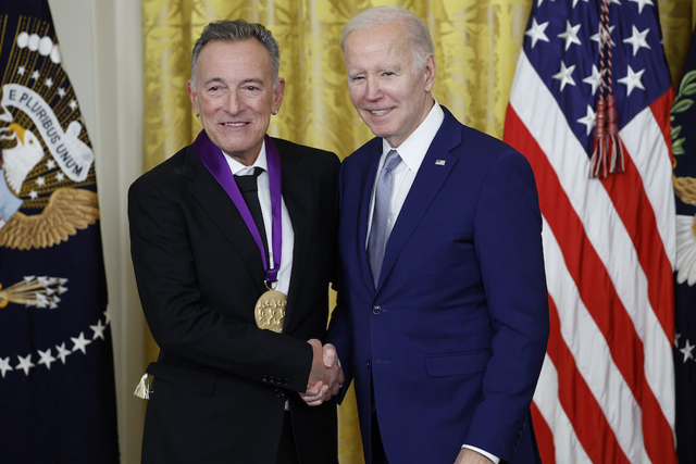 Bruce Springsteen and President Joe Biden (Image credit: PBS NewsHour)