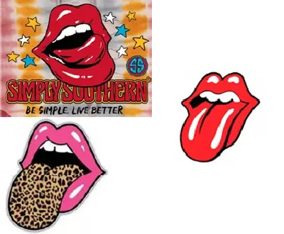 （左）Simply Southern  the mouth Logo（右）The Rolling Stones Lips and Tongue