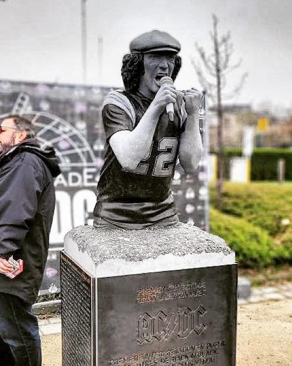 A statue of AC/DC's Brian Johnson - Belgium