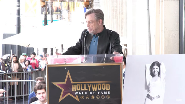 Mark Hamill - Carrie Fisher Hollywood Walk of Fame Ceremony