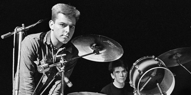 Andy Rourke and Mike Joyce in 1984 (Photo by Harry Prosser/Mirrorpix/Getty Images).