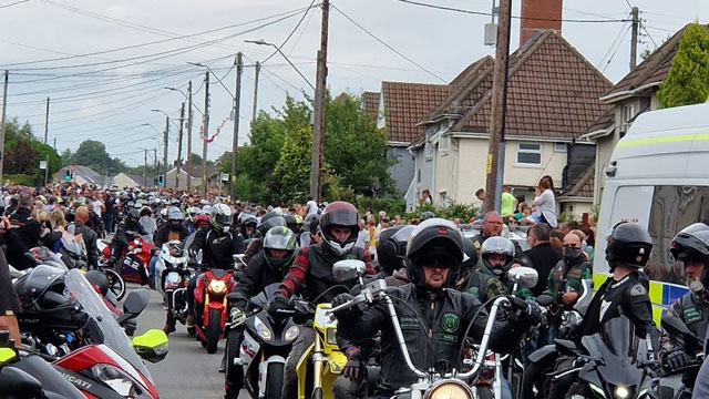 7000 vehicles were part of a ride out across Swansea on Sunday to make Morgan smile