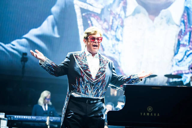 Elton John at his final Farewell Yellow Brick Road tour show in Stockholm on July 8, 2023 (photo: Ben Gibson).
