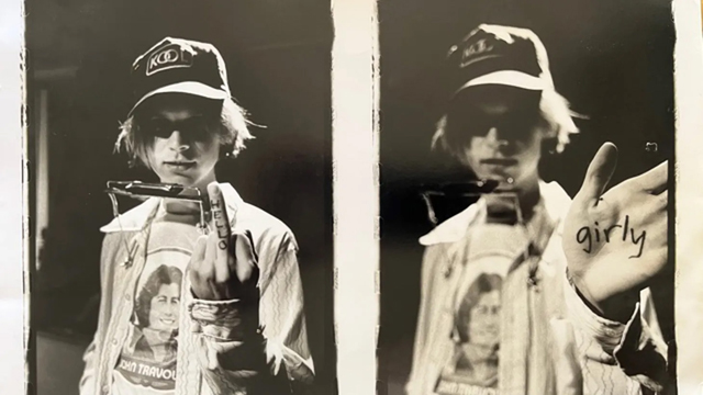 Beck in studio at KCRW in the 1990s. Photo courtesy of Chris Douridas.