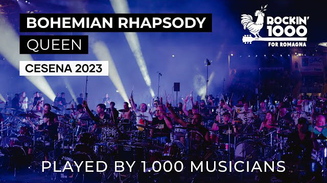 Bohemian Rhapsody - Queen played by 1000 musicians | Rockin'1000