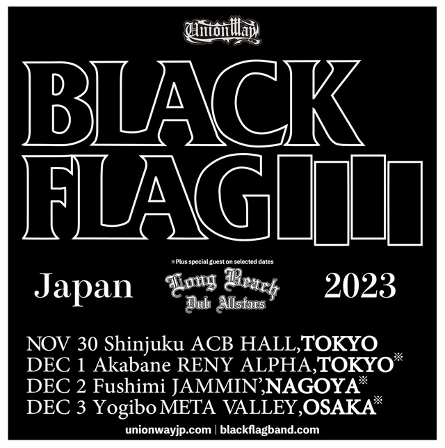 UNIONWAY presents BLACK FLAG & LONG BEACH DUB ALLSTARS JAPAN TOUR 2023