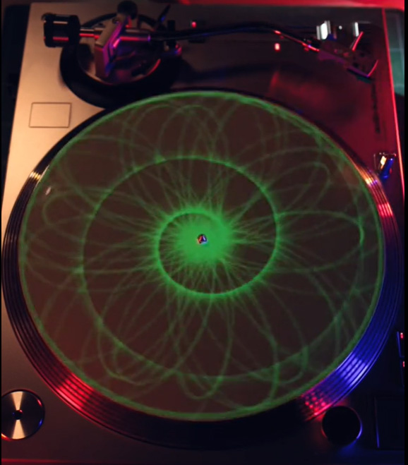 Laser Pointer x Glow-in-the-dark Record