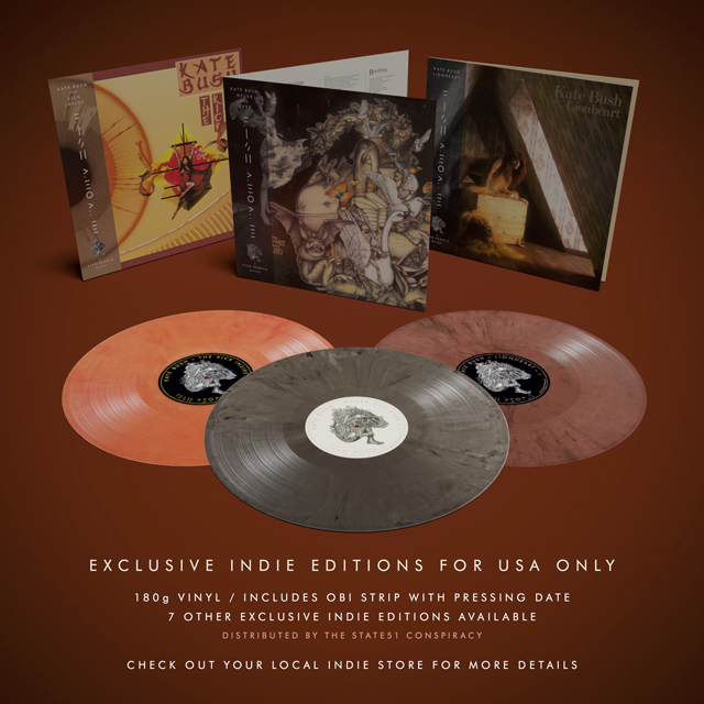 Kate Bush coloured vinyl reissues - indie editions