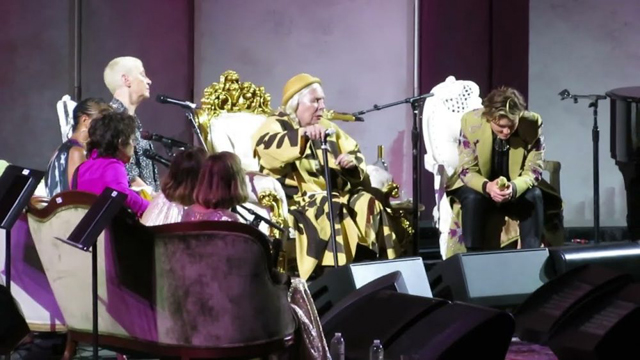 Brandi Carlile with Joni Mitchell and Annie Lennox at the Hollywood Bowl