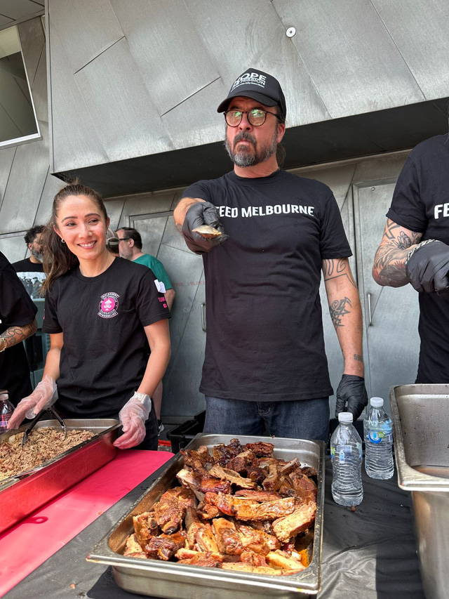Dave Grohl volunteered with The Big Umbrella foundation in Melbourne