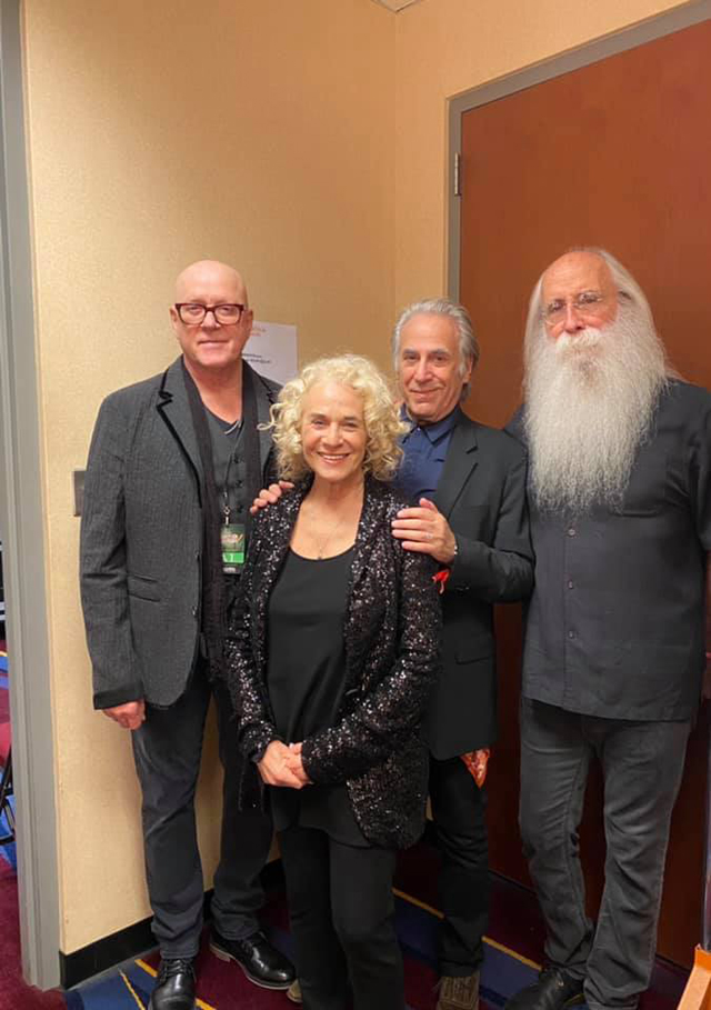 Carole King With my The Immediate Family. Danny Kortchmar, Russell Kunkel, Leland Sklar - Photo by Elissa Kline Photography