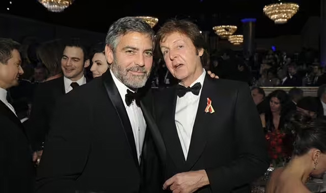 George Clooney and Paul McCartney during the 67th Annual Golden Globe Awards  (Image: Getty)