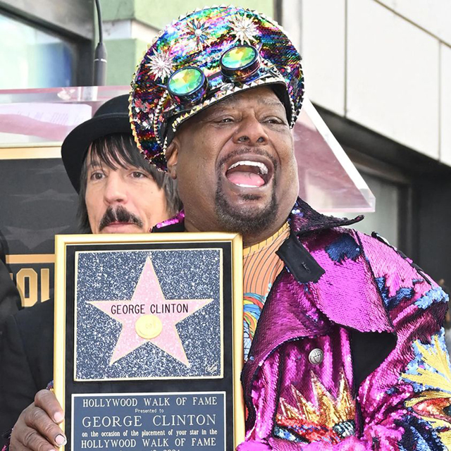 Funk legend George Clinton has received his star on the Hollywood Walk of Fame.