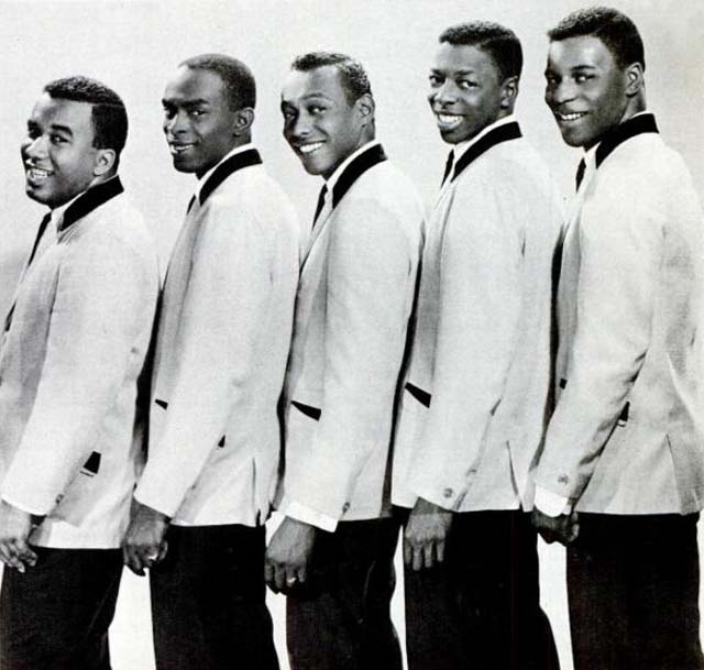 The Spinners in 1965. From left to right: Billy Henderson, Edgar Edwards, Bobby Smith, Henry Fambrough, and Pervis Jackson.