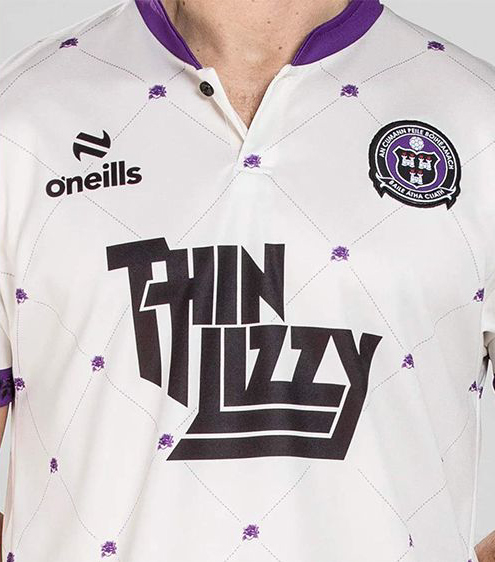 Thin Lizzy themed Bohemian FC away kit