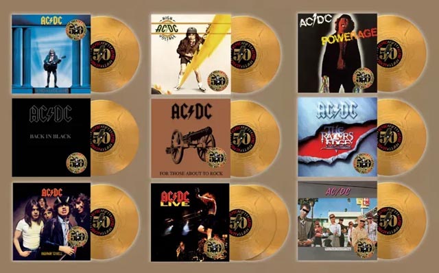 AC/DC 50th Anniversary gold vinyl
